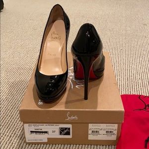 Christian Louboutin Simple black pumps 120 sz 37